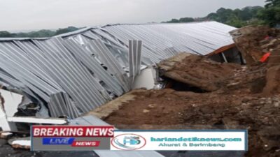 Pihak Kepolisian Polsek Cijeruk Polres Bogor Dan Instansi Terkait Cek TKP Longsor Turab Penahan Tebing Stasiun Kereta Maseng Kp. Gembrong Kec. Cigombong