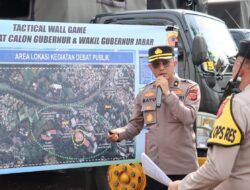 Polres Bogor Bersama Personil Polda Jabar Stecholder lain Sukses Amankan Debat Pilgub